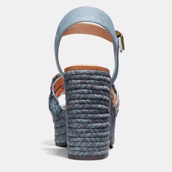 NWT Coach Jess Tea Rose 🌹 Esp Sandals Sz 7.5B - Picture 4 of 13